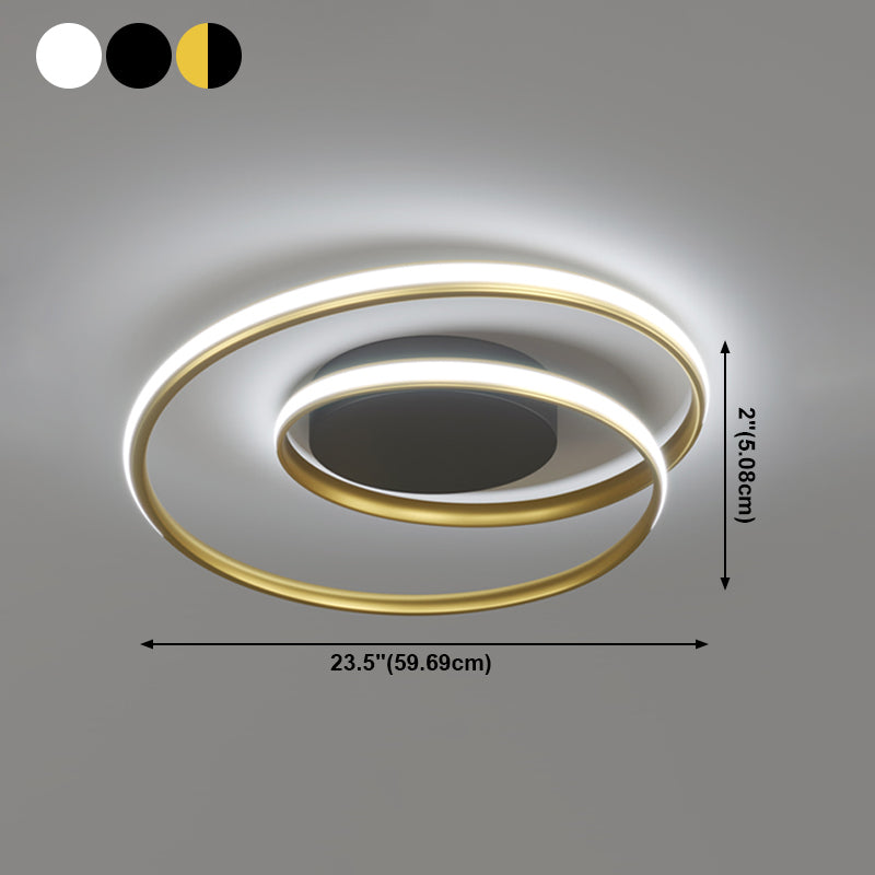 Contemporary Style Ceiling Lamp Metal LED Bedroom Flush Mount Ceiling Light