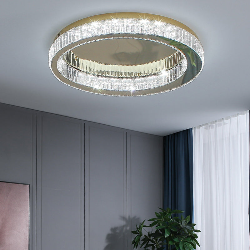 Gold Modern Flush Mounted Ceiling Lights LED Ceiling Mount Lighting for Living Room