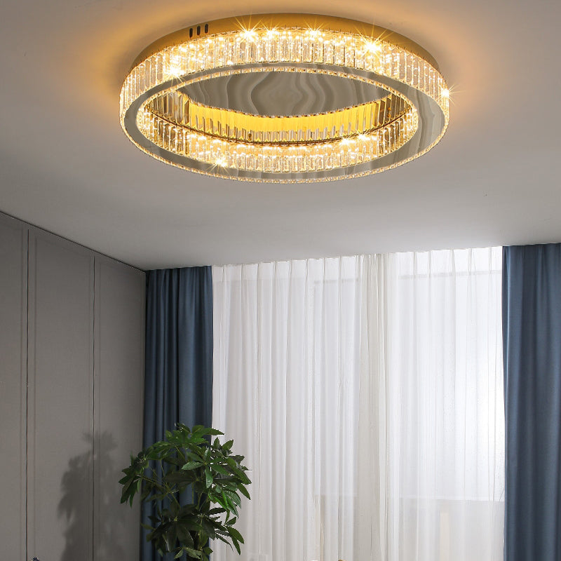 Gold Modern Flush Mounted Ceiling Lights LED Ceiling Mount Lighting for Living Room