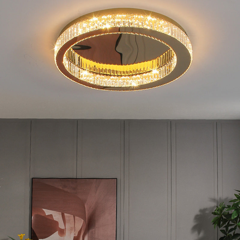 Gold Modern Flush Mounted Ceiling Lights LED Ceiling Mount Lighting for Living Room