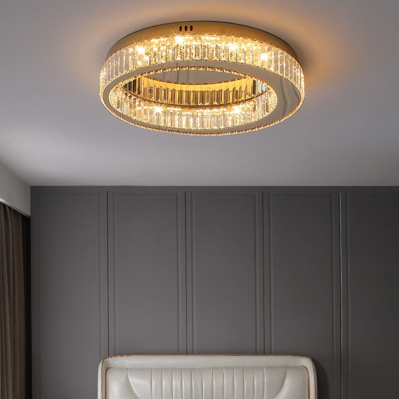 Gold Modern Flush Mounted Ceiling Lights LED Ceiling Mount Lighting for Living Room