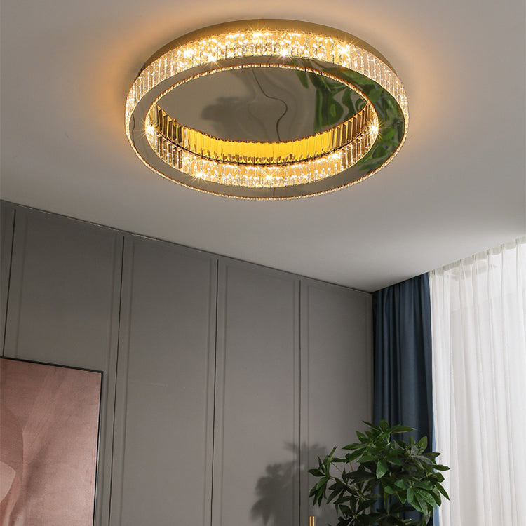 Gold Modern Flush Mounted Ceiling Lights LED Ceiling Mount Lighting for Living Room