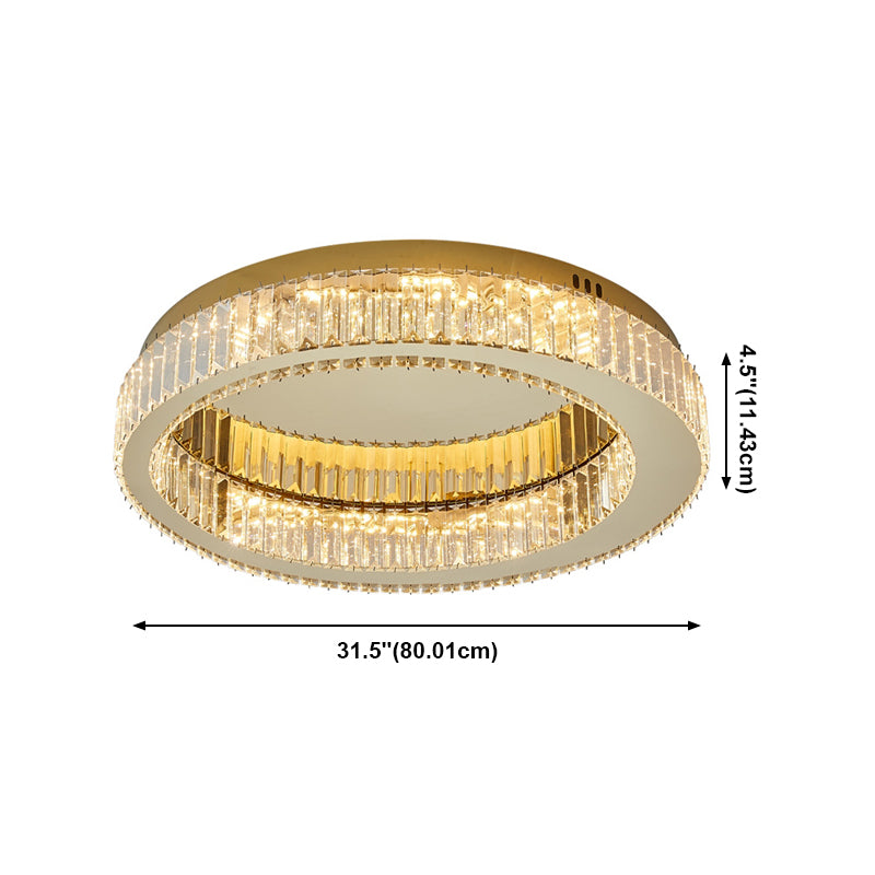 Gold Modern Flush Mounted Ceiling Lights LED Ceiling Mount Lighting for Living Room