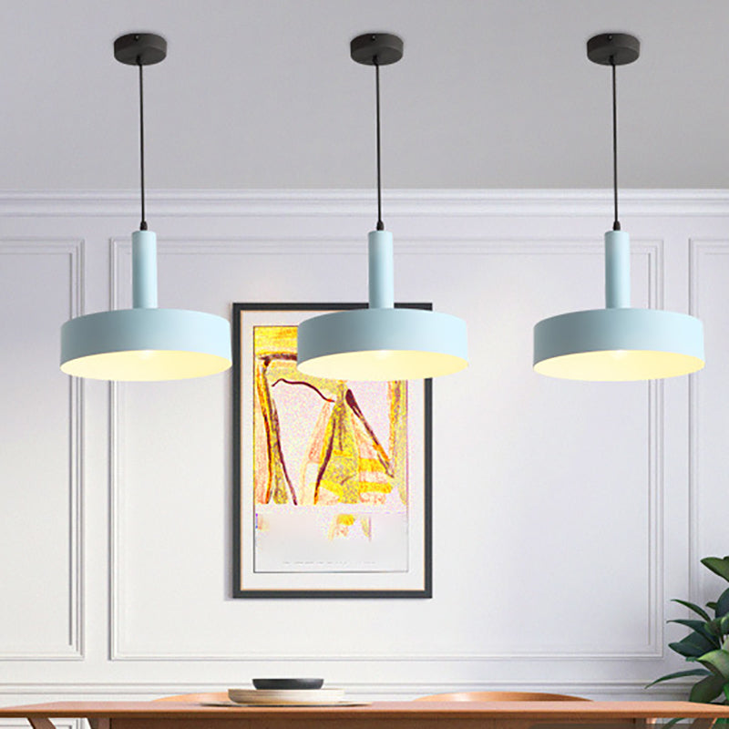 Pendant de style nordique Macaron Light Metal 1 lumière suspendue Lumière pour le chevet