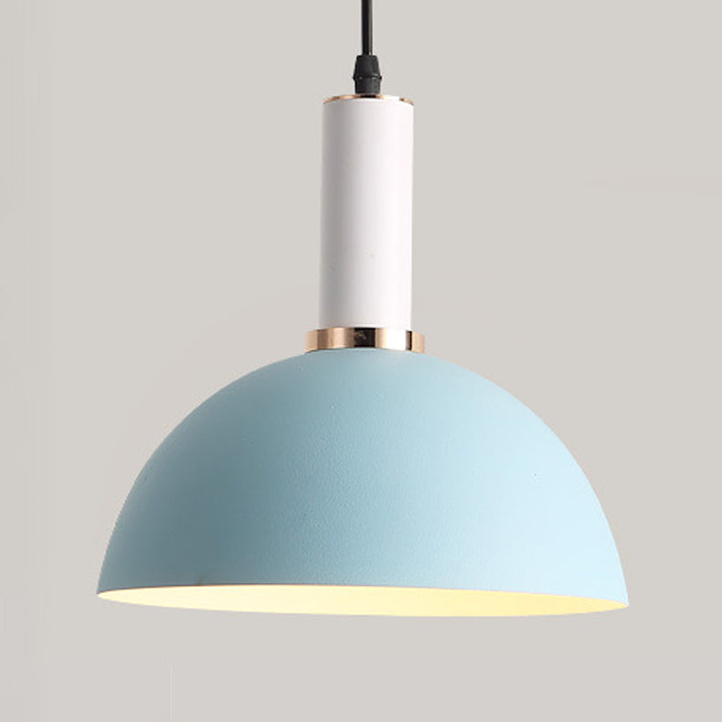 Pendant de style nordique Macaron Light Metal 1 lumière suspendue Lumière pour le chevet