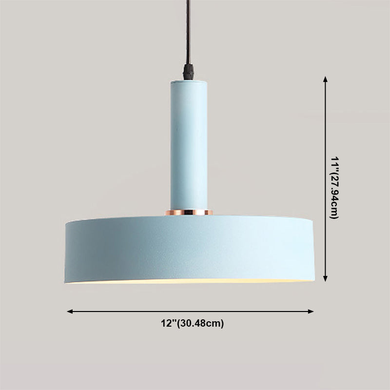 Pendant de style nordique Macaron Light Metal 1 lumière suspendue Lumière pour le chevet