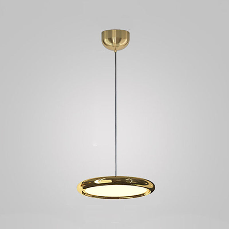 Pendentif rond en acier inoxydable