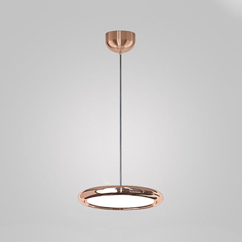 Pendentif rond en acier inoxydable