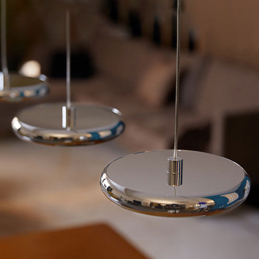 Pendentif rond en acier inoxydable