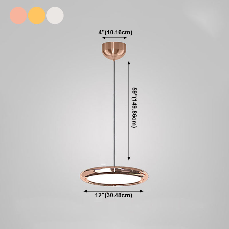 Pendentif rond en acier inoxydable