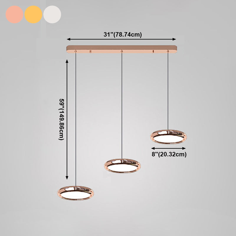 Pendentif rond en acier inoxydable