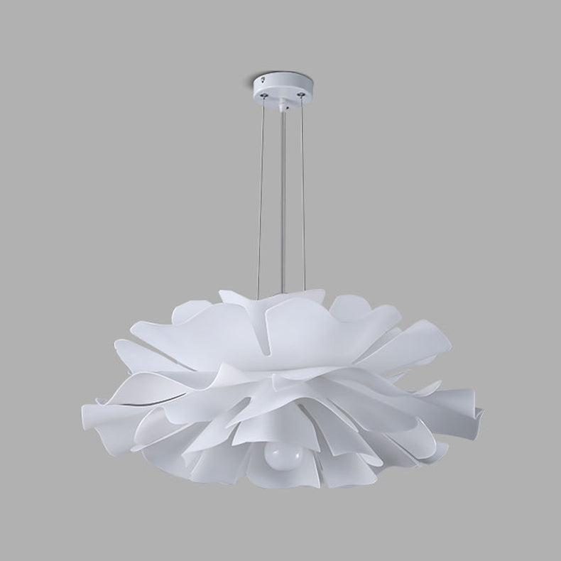 2-Light Pendant Lighting Modern Style White Lotus Shape Suspension Lighting