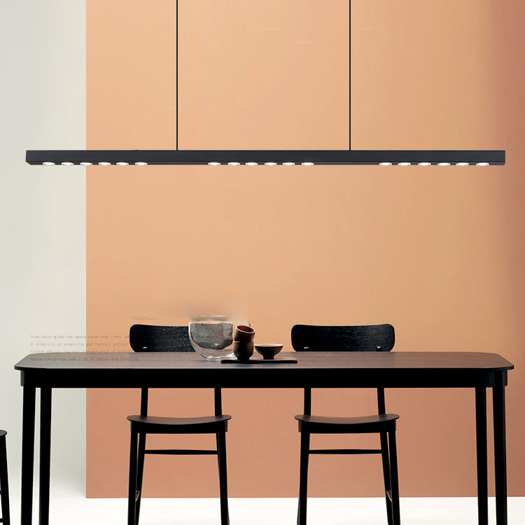 Lumière de lustre à bande longue à bande passante moderne pour salle à manger de cuisine