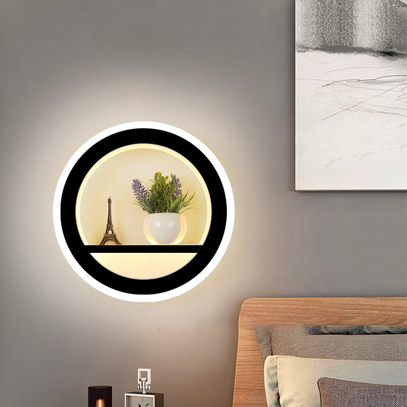 Modern Red Red Red Round Househole Splockure Luz de pared simple para sala de estar de dormitorio