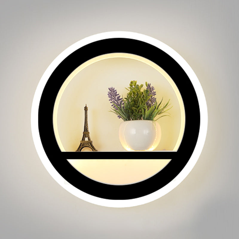 Modern Red Red Red Round Househole Splockure Luz de pared simple para sala de estar de dormitorio