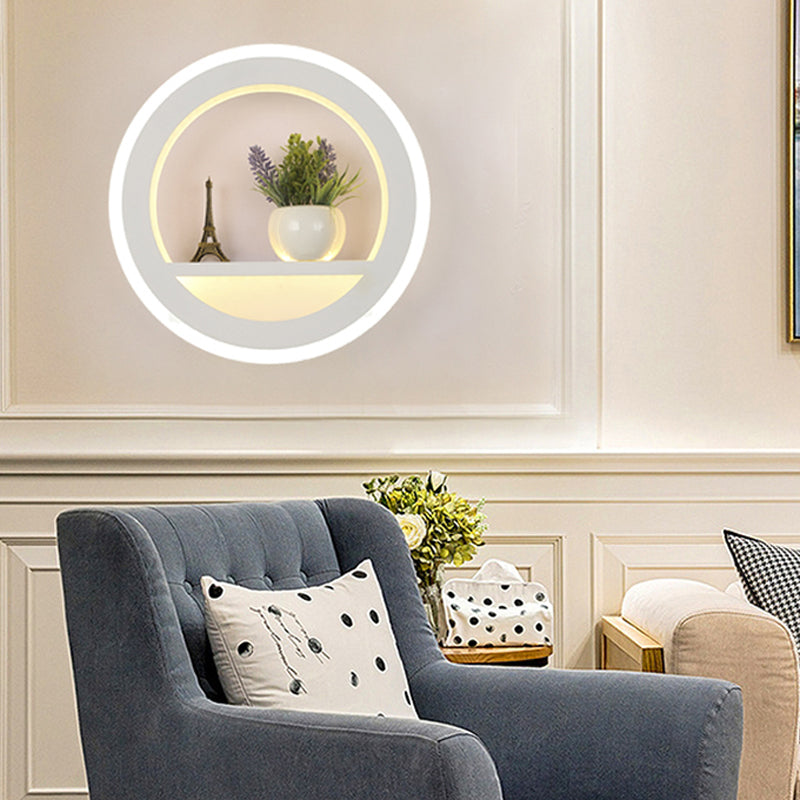 Modern Red Red Red Round Househole Splockure Luz de pared simple para sala de estar de dormitorio