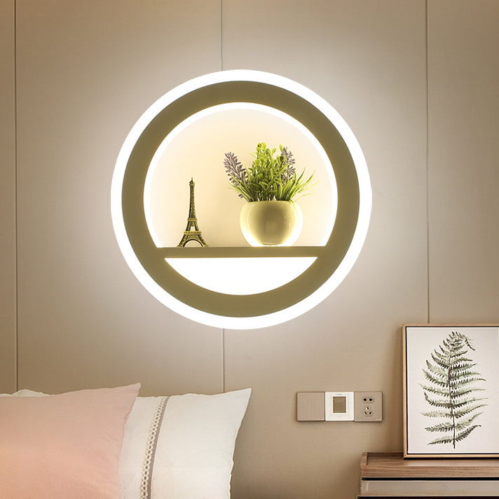 Modern Red Red Red Round Househole Splockure Luz de pared simple para sala de estar de dormitorio