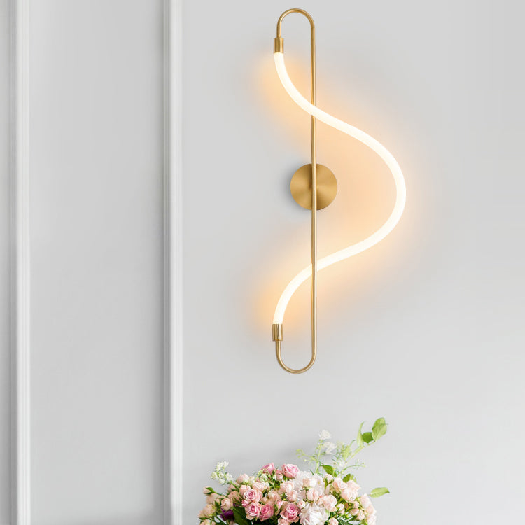 Luz de pared lineal metálica moderna Luz de pared creativa de pared de iluminación para sala de estar para sala de estar