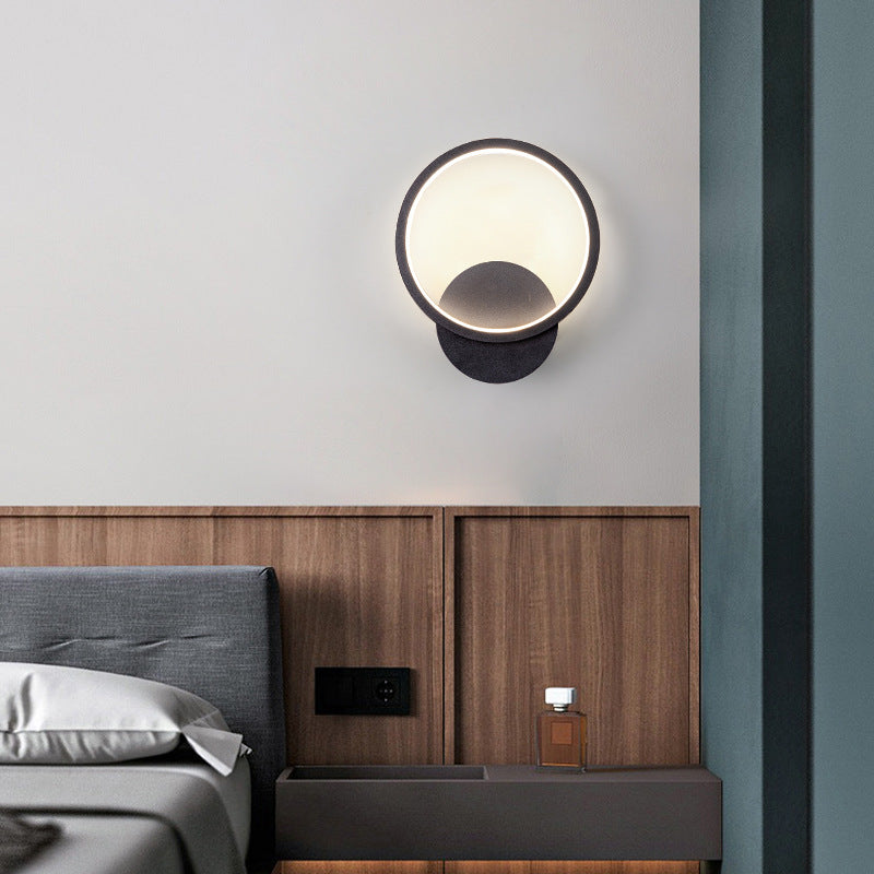 Modernistische Ringwandleuchter -LED -Minimalismus -Wandmontage Licht für Esszimmer
