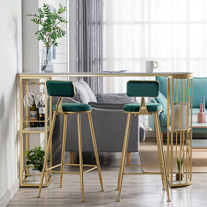 Marble Top Cocktail Bar Table Nordic 42-inch Height Storage Table for Living Room