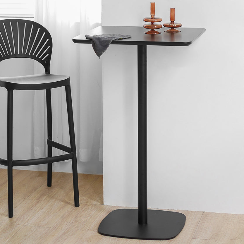 Mesa de barra de metal industrial Top 41.3 "H Table de bistro de pedestal para café