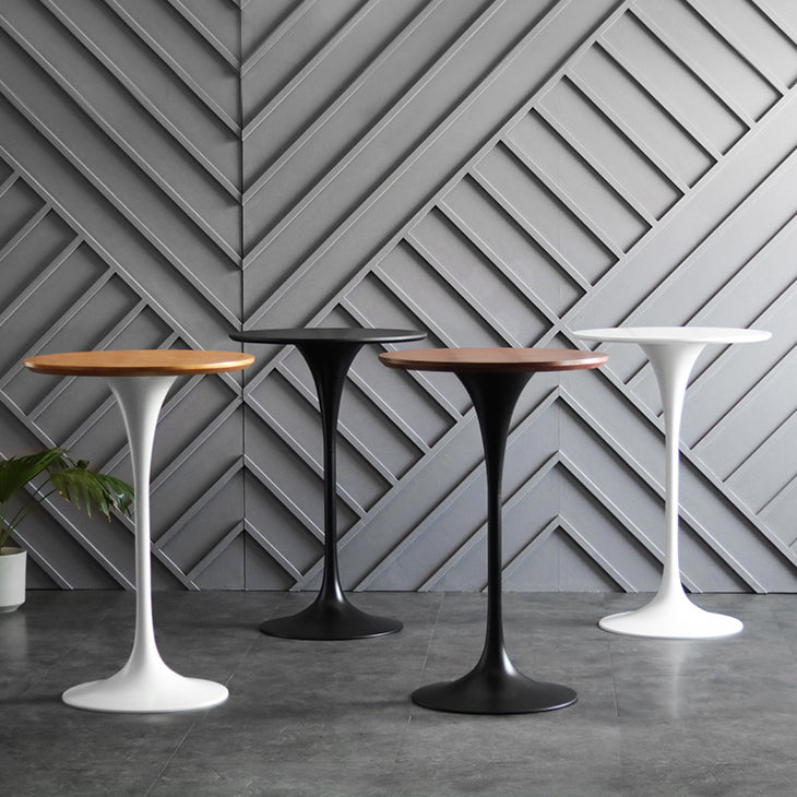 Industrial Metal Bar Table Round Top 41.3"H Pedestal Bistro Table for Cafe and Breakroom