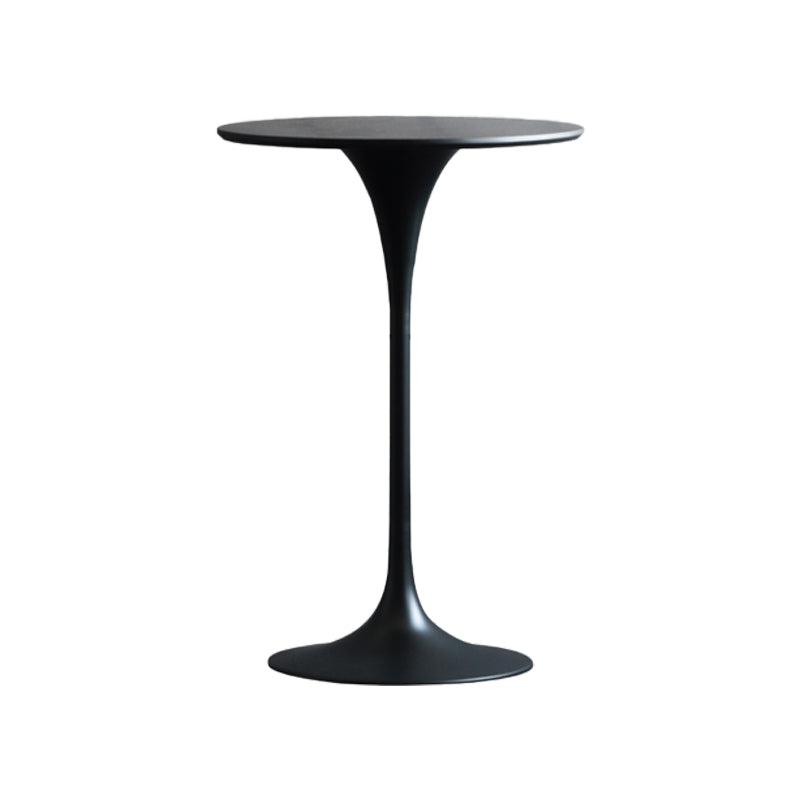 Industrial Metal Bar Table Round Top 41.3"H Pedestal Bistro Table for Cafe and Breakroom