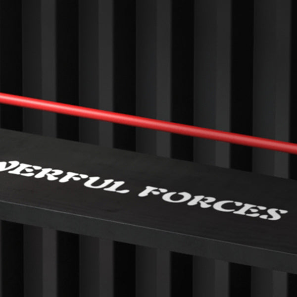 Industrial Style Red Iron Bar Table Rectangle Black Wood Top Indoor 41.34"H Bistro Table