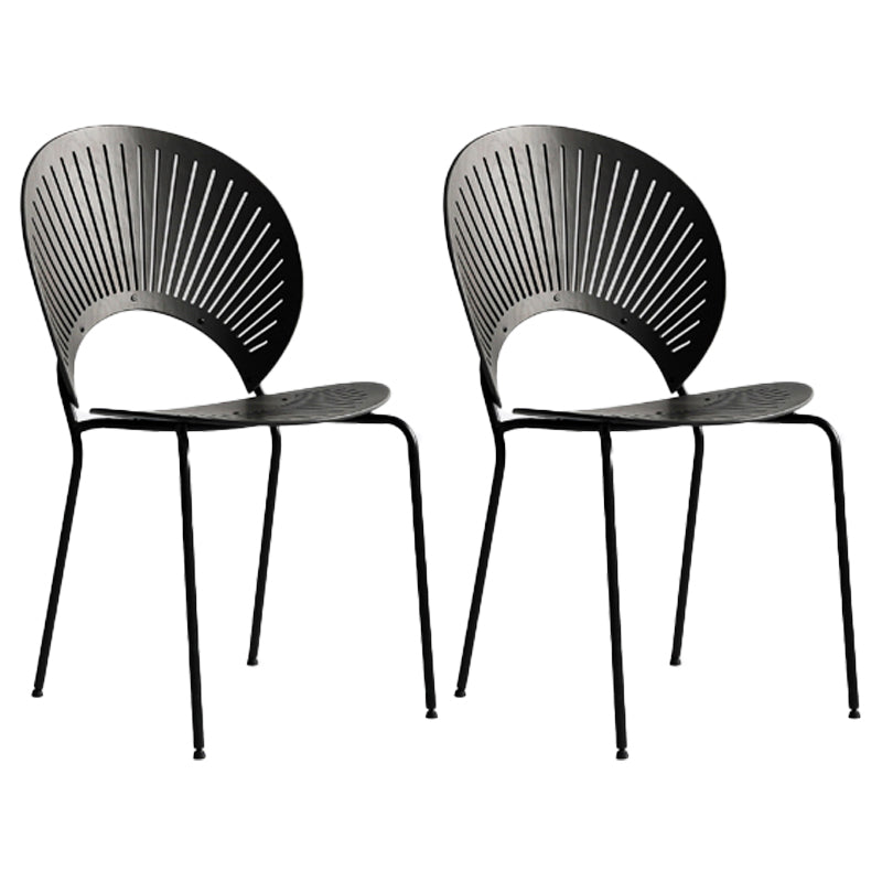 Chaise moderne en métal d'intérieur et d'extérieur, empilable, sans accoudoirs, à dossier ouvert, pour salle à manger