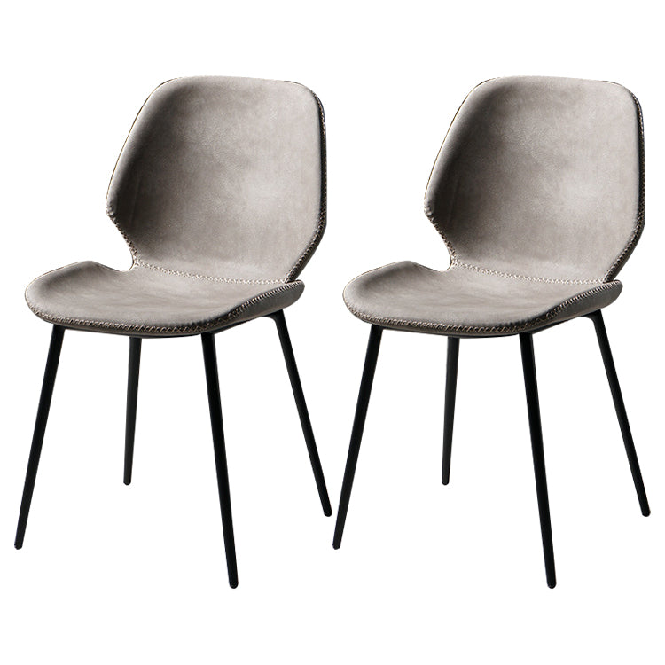 Contemporary Indoor Side Chair Upholstered Wingback Metal Dining Room Chair