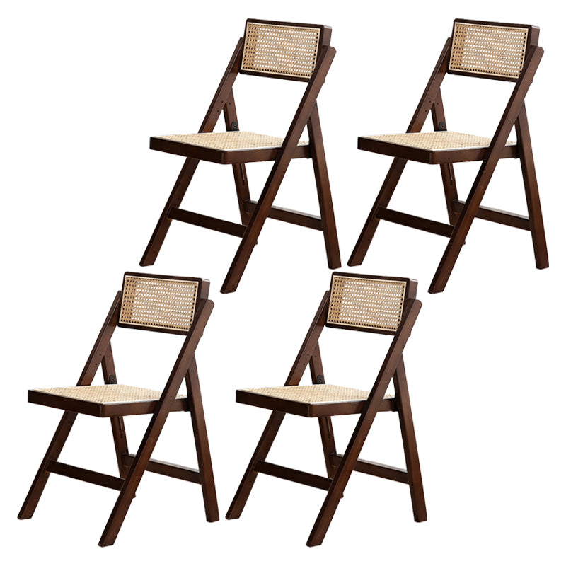 Eigentijdse stijl vouwstoel stoelloze open achterstoelen met houten benen