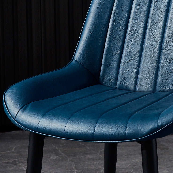 Eigentijdse stijl eetstoelen armloze zijstoel voor keuken met metalen benen