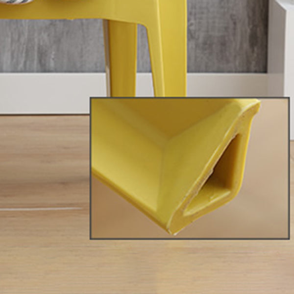 Silla de comedor de plástico de estilo contemporáneo, sillas laterales apilables con brazo de comedor para cocina