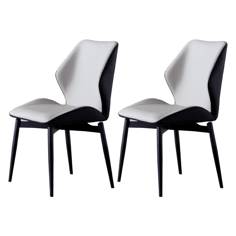 Contemporary Indoor Side Chair Wingback Metal Upholstered Dining Room Chair