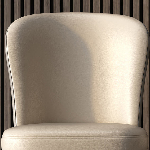 Silla sin brazos de comedor de cuero Glam, silla Parsons de comedor de metal para uso doméstico