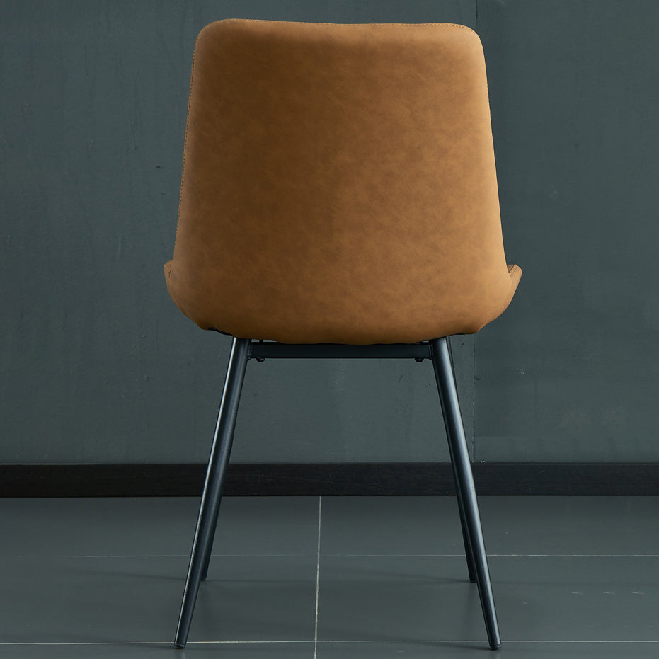 Sillas de comedor estilo moderno Sillas sin brazos con patas de metal para cocina
