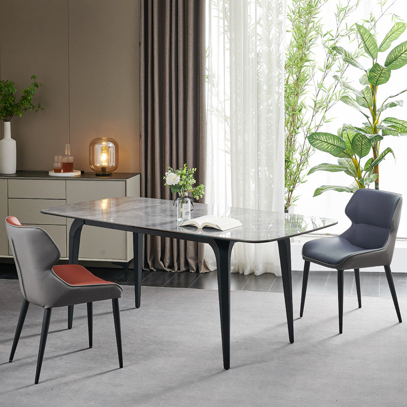 Silla de comedor de metal contemporánea, sillón orejero para uso en restaurantes