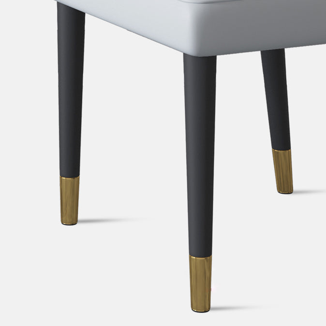 Sillas sin brazos de comedor de madera Glam, sillas de comedor de cuero para uso en restaurantes