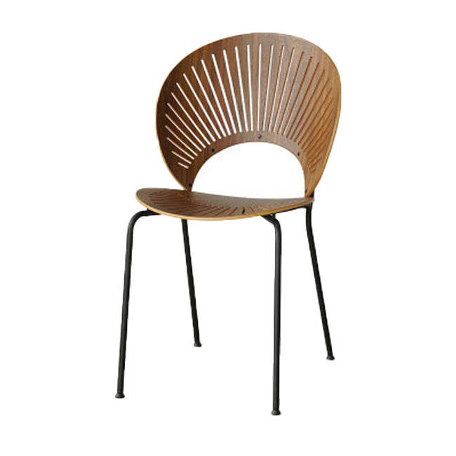 Modern Wood Dining Room Chair Metal Armless Dining Chairs for Home Use