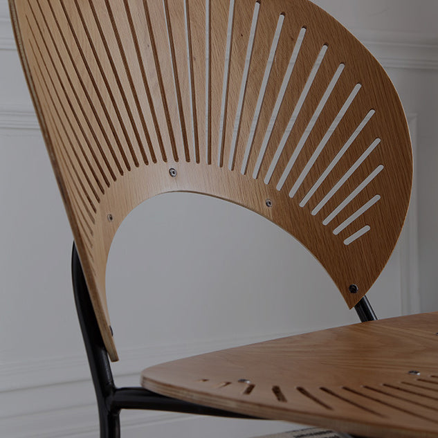 Silla de comedor de madera moderna, sillas de comedor sin brazos de metal para uso doméstico