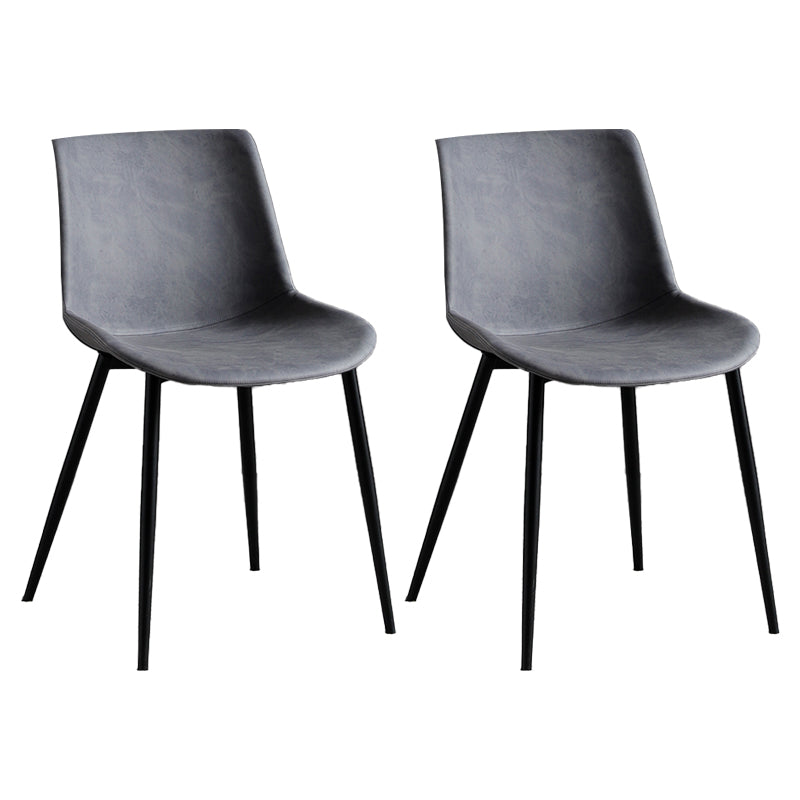 Silla de comedor de metal contemporáneo Silla de comedor con respaldo sólido para uso doméstico