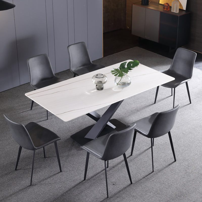 Silla de comedor de estilo moderno, sillas auxiliares de cocina sin brazos con patas de metal