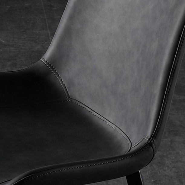 Silla de comedor de estilo moderno, sillas auxiliares de cocina sin brazos con patas de metal
