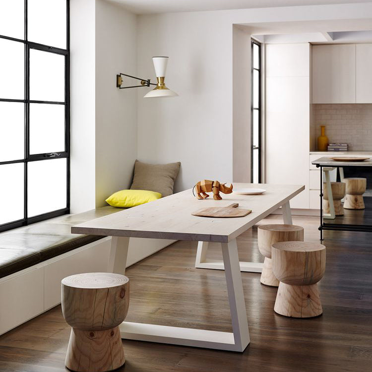 Industriestil Schlittenbasis Möbel Kiefer Massivholz Esstisch für Zuhause