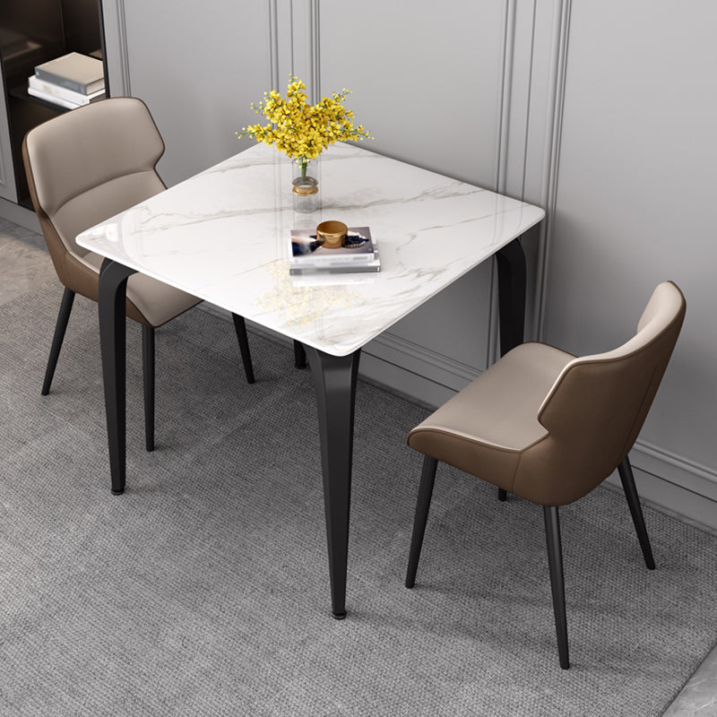 4-foot Stone Furniture Industrial Style Square Dining Table for Indoor