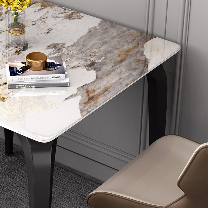 4-foot Stone Furniture Industrial Style Square Dining Table for Indoor