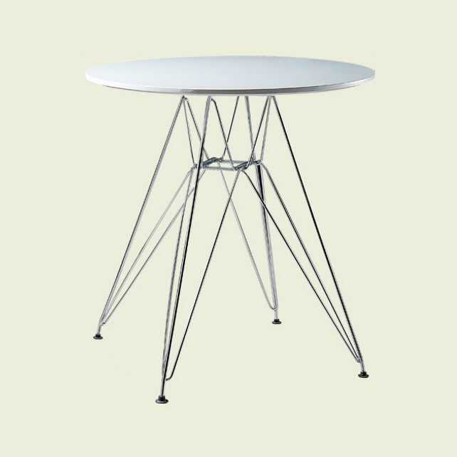 Modern Style Dining Table Round Dining Table with Metal Base for Home Use