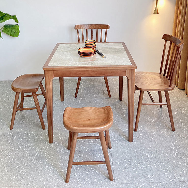 Industrieel grijs gesinterde stenen tafel standaard keuken eettafel met 4 potenbasis