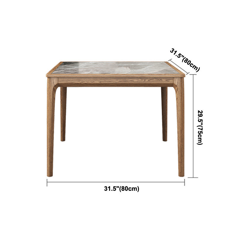 Industrieel grijs gesinterde stenen tafel standaard keuken eettafel met 4 potenbasis