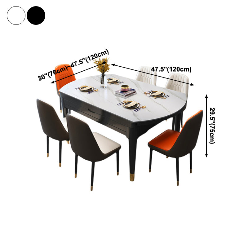 Mesa de comedor redondo muebles tradicionales de cena de lujo con hoja de caída